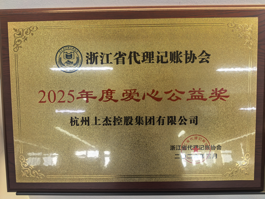 浙江省代理记账协会爱心公益奖